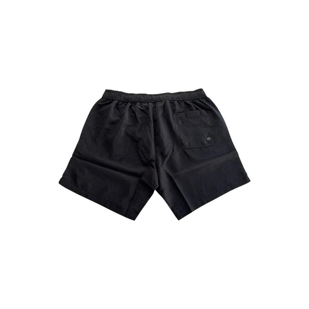 Trussardi Beachwear Black Polyester Men Swim Short TR-24814-S