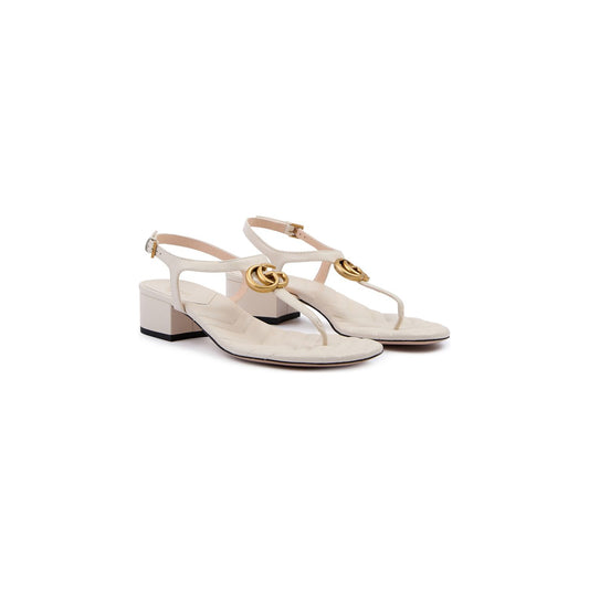 Gucci Mystic White Nappa Charlotte Leather Sandals