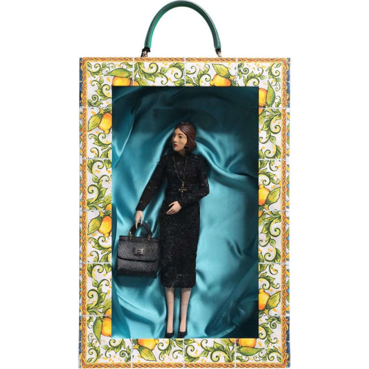 Dolce & Gabbana Black Dress MARIA Porcelain Fashion Show Leather Sicily Dolls SMY11096