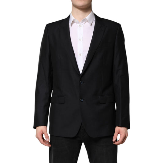 Dolce & Gabbana Dark Blue MARTINI Wool Blazer Coat Jacket