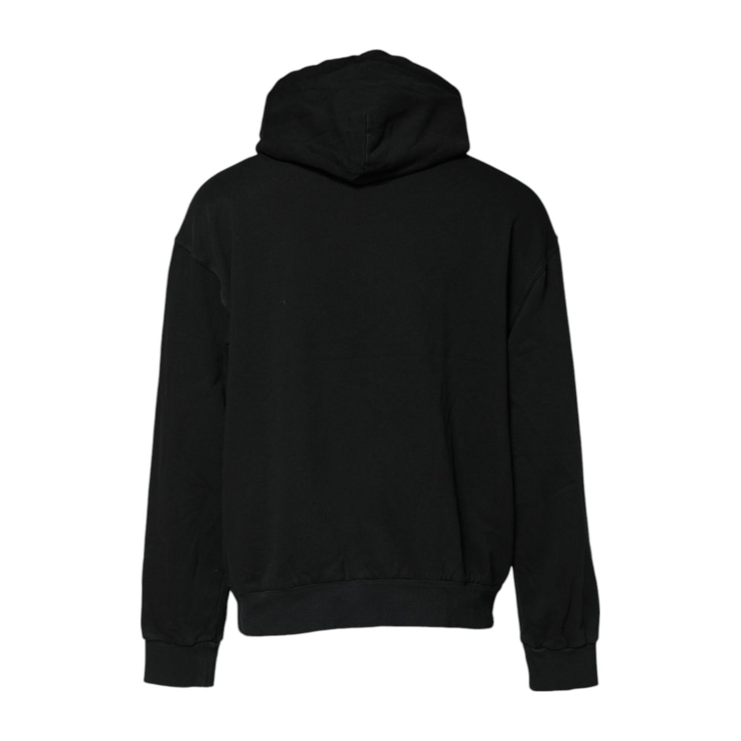 Dolce & Gabbana Black Logo Full Zip Hooded Men Sweatshirt Sweater