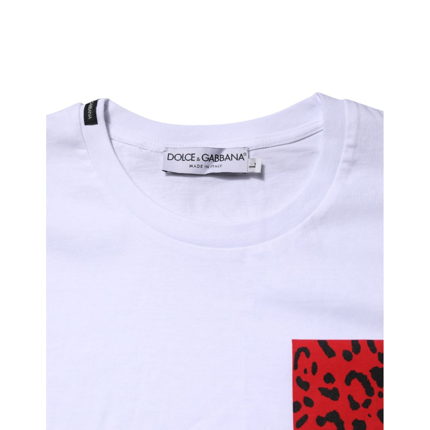 Dolce & Gabbana White Cotton Short Sleeves Crew Neck T-shirt