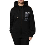 Dolce & Gabbana Black Logo Hooded Full Zip Sweatshirt Jacket
