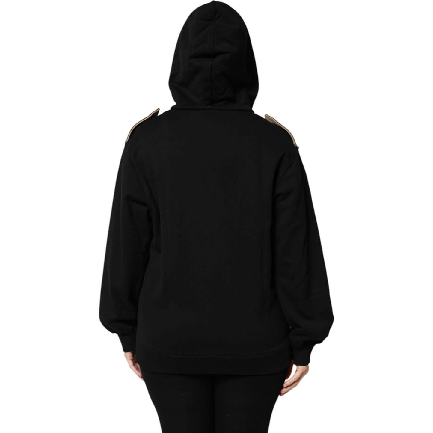 Dolce & Gabbana Black Logo Hooded Full Zip Sweatshirt Jacket