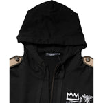 Dolce & Gabbana Black Logo Hooded Full Zip Sweatshirt Jacket