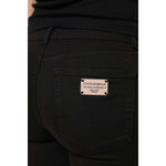 Dolce & Gabbana Black Cotton Logo Mid Waist Skinny Denim Jeans PAN76281-42