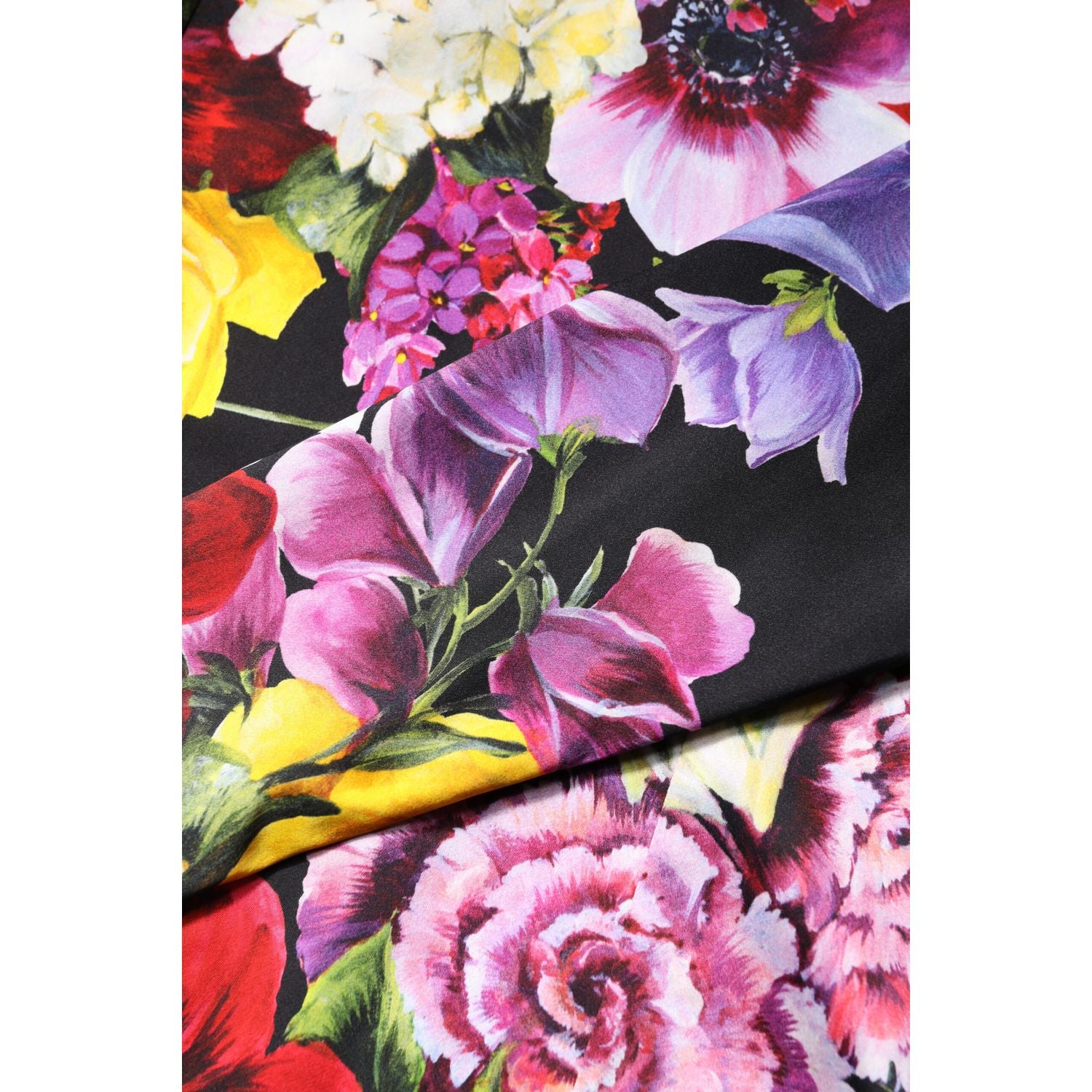 Dolce & Gabbana Multicolor Ortensies Long Sleeves Blouse Top