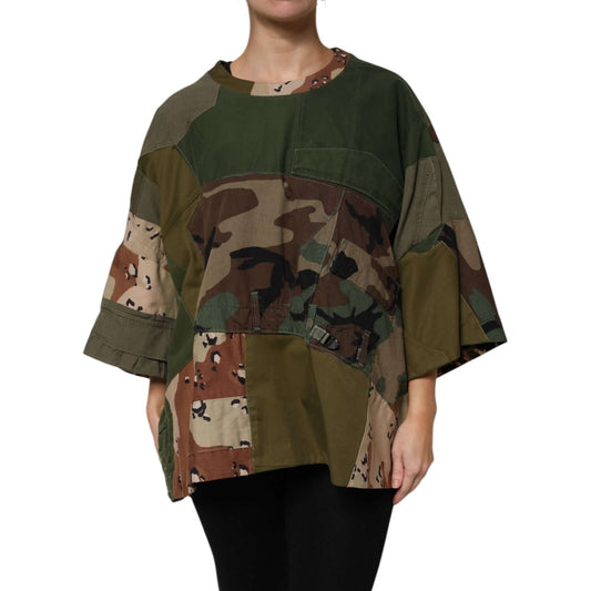Dolce & Gabbana Multicolor Camouflage Oversized Top T-shirt TSH87632-46