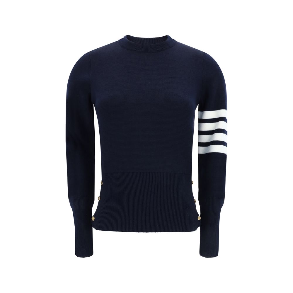 Thom Browne Blue Fleece Wool Sweatshirt