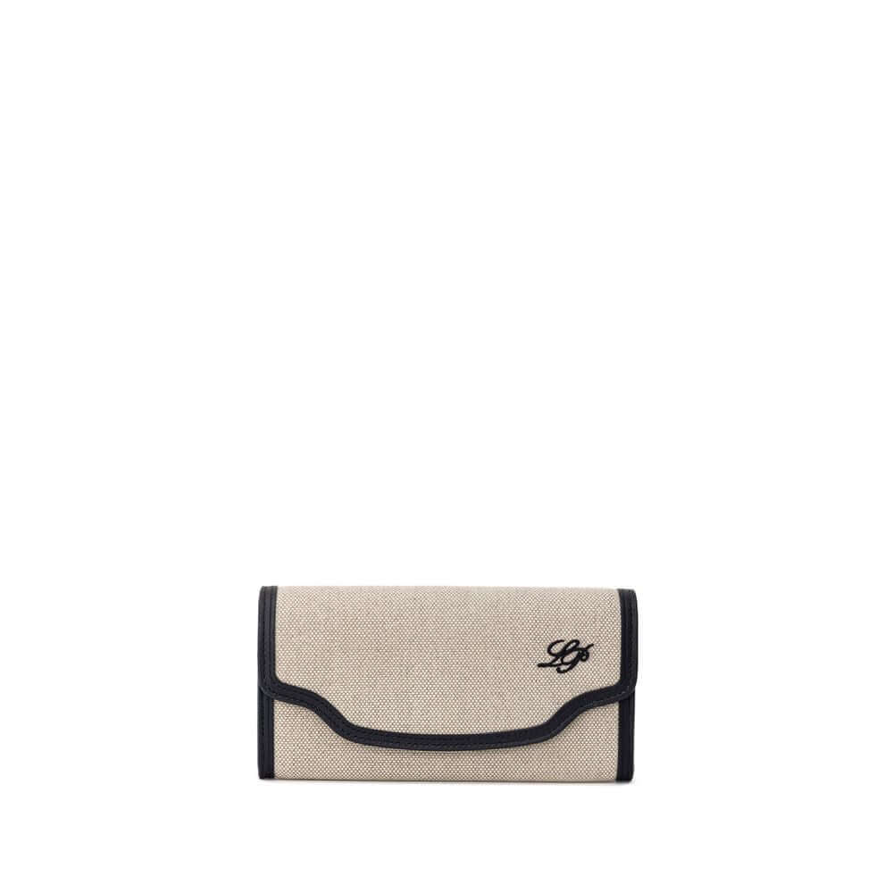 Loro Piana Beige Fabric And Leather Wallet LOPI-9340672