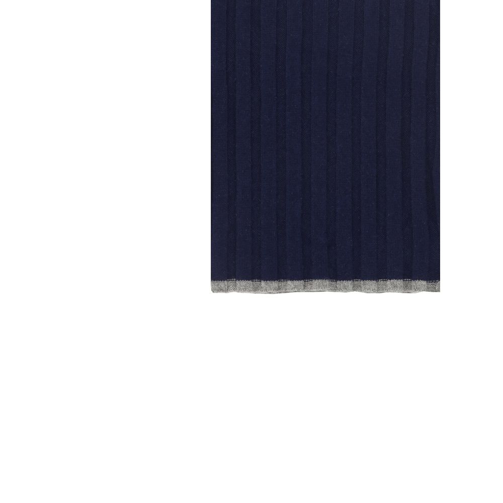 Brunello Cucinelli Blue Cashmere Scarf