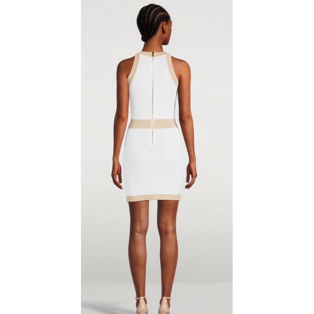 Balmain White Viscose Women's Dress BA-15441-IT38|XS