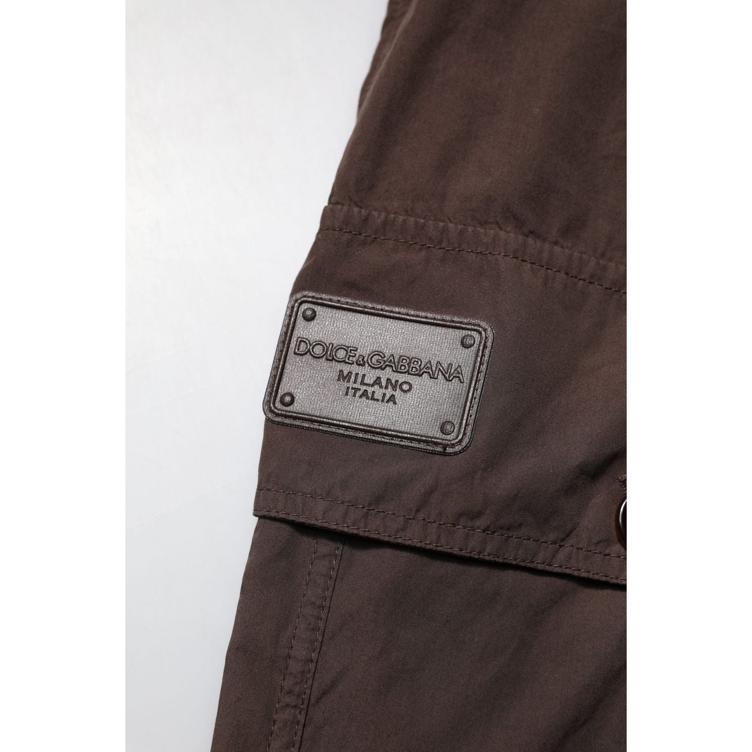 Dolce & Gabbana Brown Cotton Cargo Jogger Men Pants