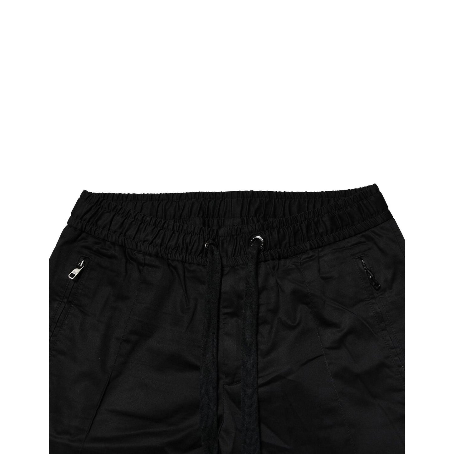 Dolce & Gabbana Black Cotton Mid Waist Jogger Pants PAN76470-46