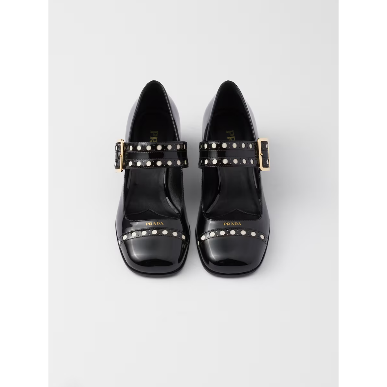 Prada Black Patent leather Mary Jane pumps