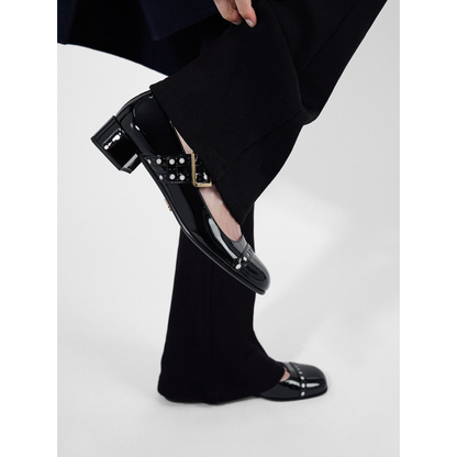 Prada Black Patent leather Mary Jane pumps