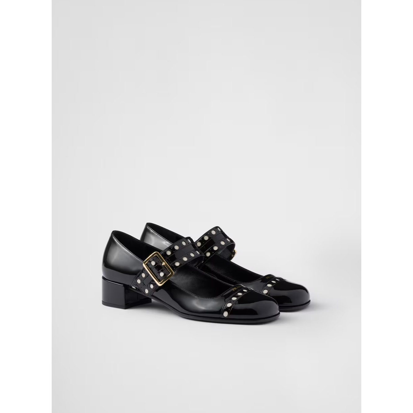 Prada Black Patent leather Mary Jane pumps