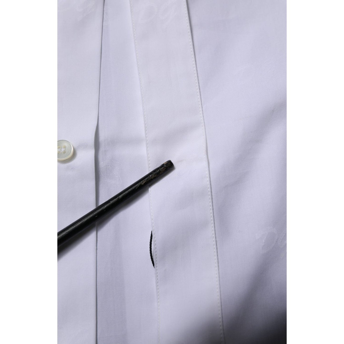 Dolce & Gabbana White GOLD Long Sleeves Dress Formal Shirt TSH906719-39