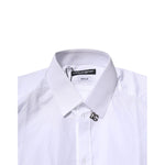Dolce & Gabbana White Cotton GOLD Long Sleeves Formal Shirt TSH906798-39