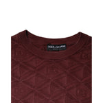 Dolce & Gabbana Bordeaux Silk Knit Crew Neck Pullover Sweater TSH90532-48