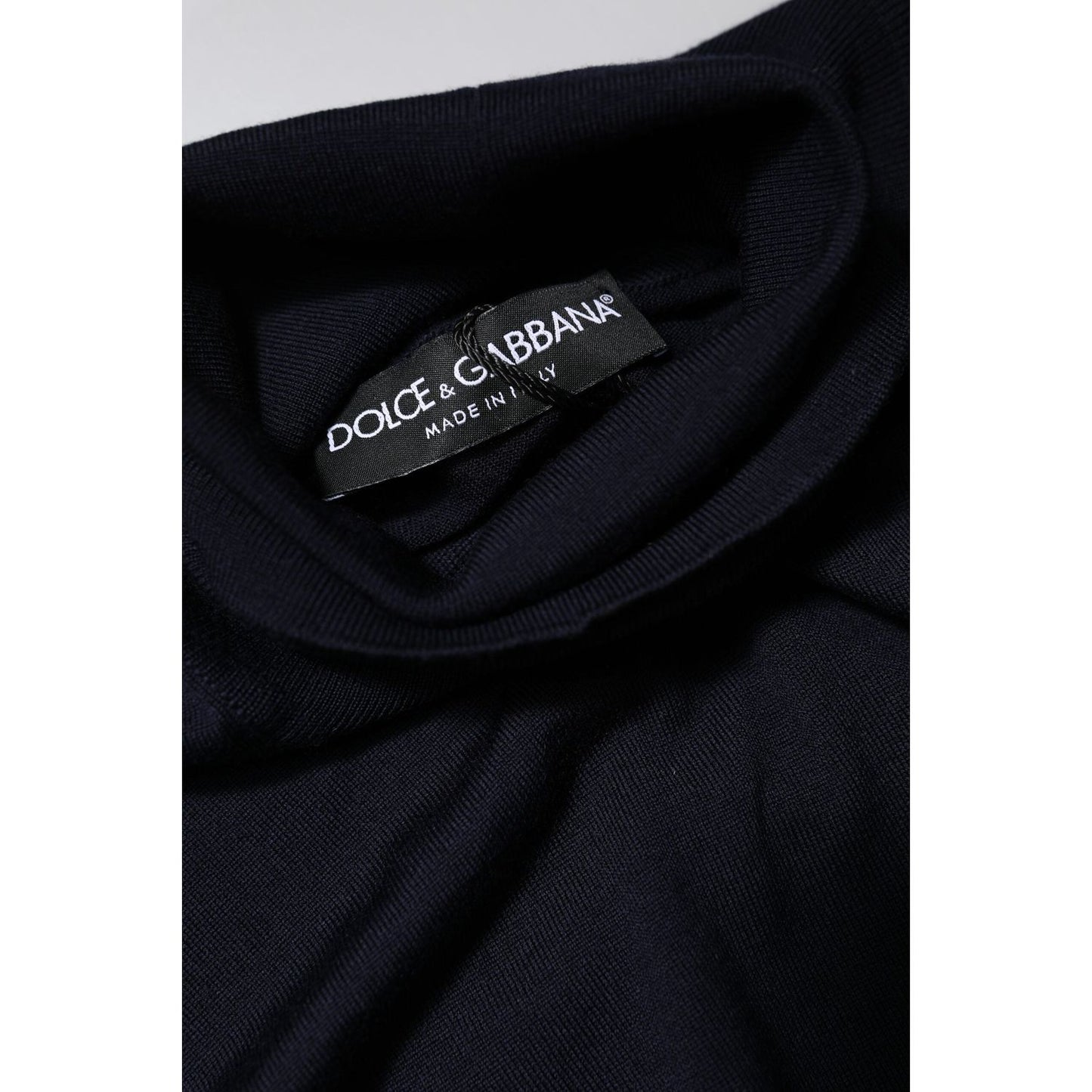 Dolce & Gabbana Blue Long Sleeve Turtleneck Pullover Sweater TSH90534-56