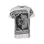 Dolce & Gabbana White Bandana Cotton Men Crew Neck T-shirt TSH90575-52