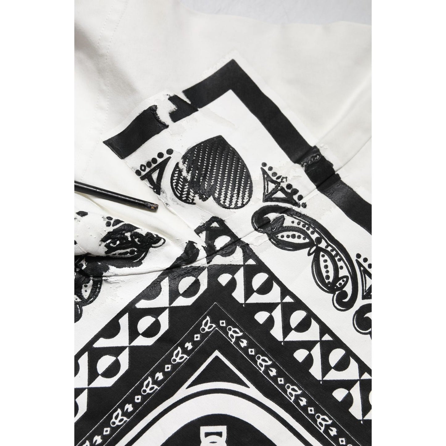 Dolce & Gabbana White Bandana Cotton Men Crew Neck T-shirt TSH90575-52