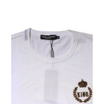 Dolce & Gabbana White King Crown Cotton Crew Neck T-shirt TSH90579-54