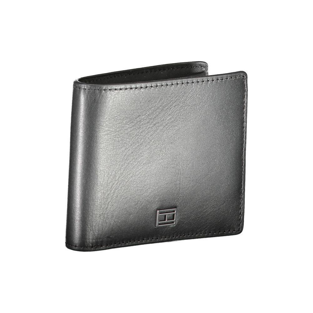 Tommy Hilfiger Black Leather Men Wallet TO-16787