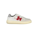 Calvin Klein Sleek White Lace-Up Sneakers with Contrast Details