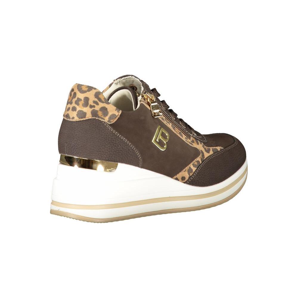 Laura Biagiotti Brown Polyester Women Sneaker LA-32811-EU38/US8