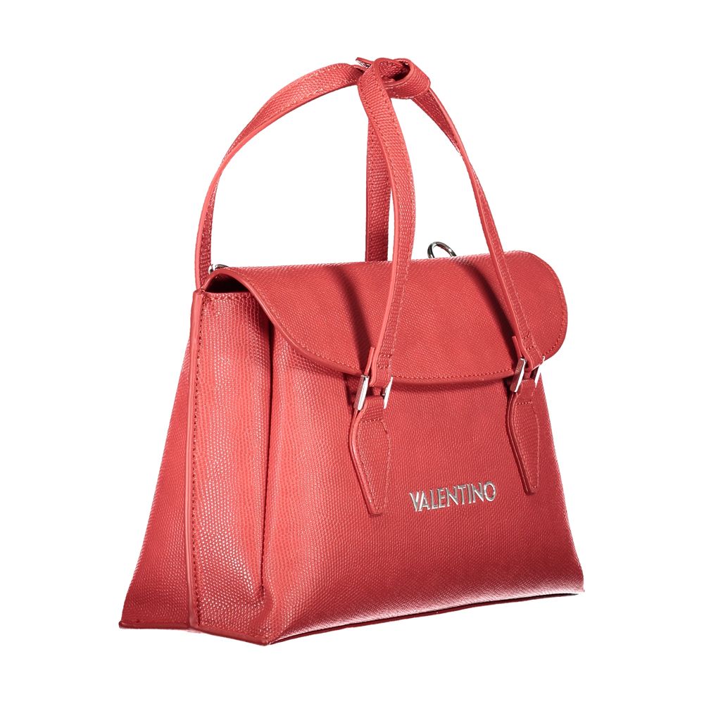 Mario Valentino Red Polyethylene Women Handbag with adjustable shoulder strap and interior compartments
