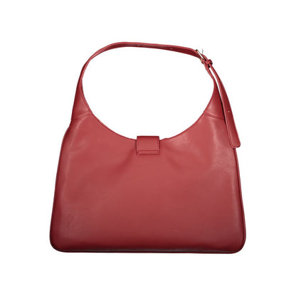 Mario Valentino Red Polyethylene Women Handbag with adjustable handle and luxury design.