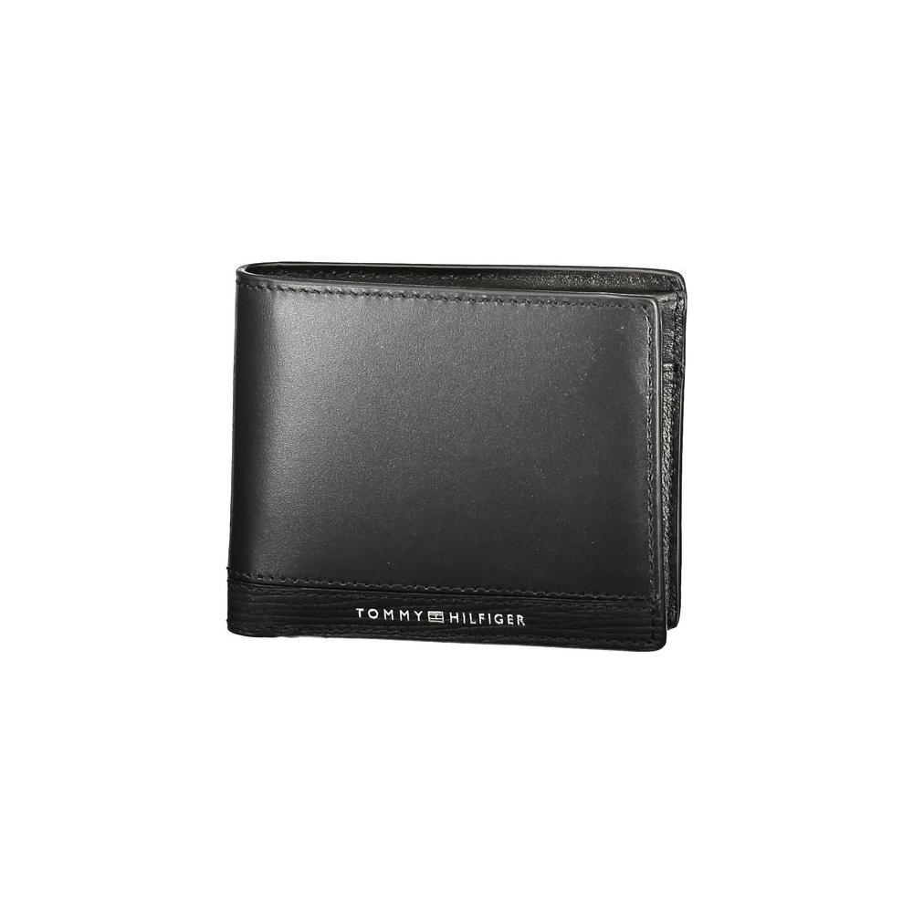 Tommy Hilfiger Black Leather Men Wallet TO-36287
