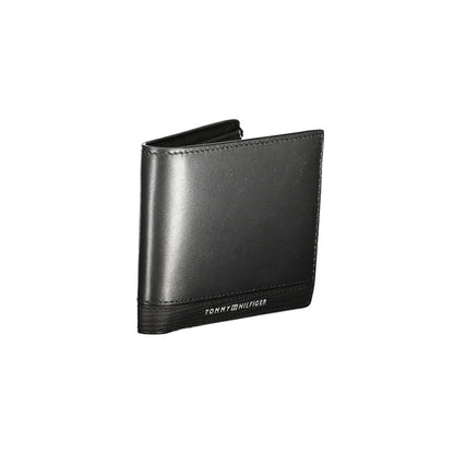 Tommy Hilfiger Black Leather Men Wallet
