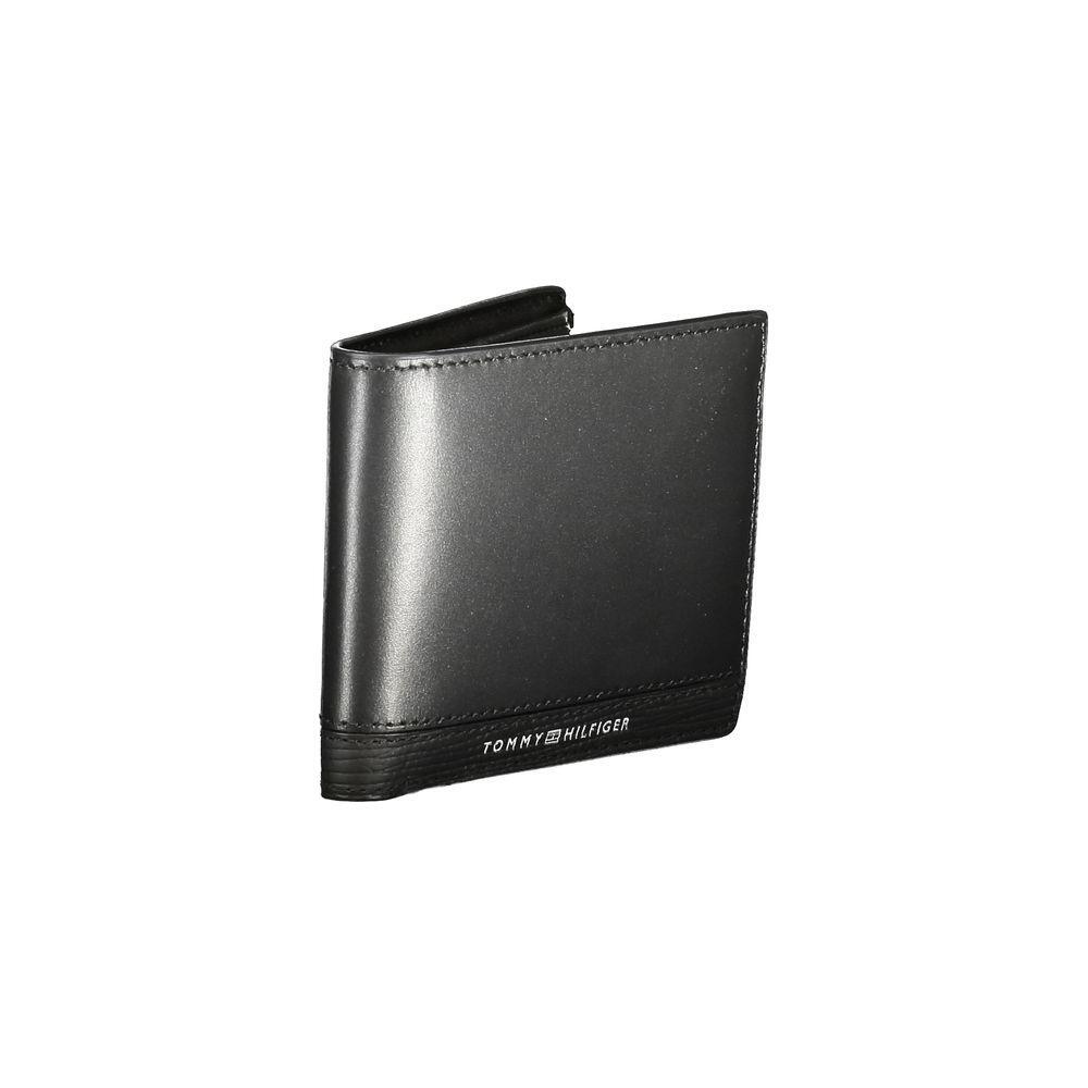 Tommy Hilfiger Black Leather Men Wallet TO-36287