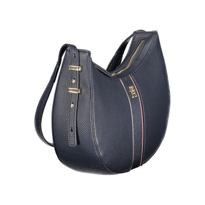 Tommy Hilfiger Blue Polyethylene Women Handbag with adjustable strap and logo detail, ideal for stylish accessory enthusiasts.
