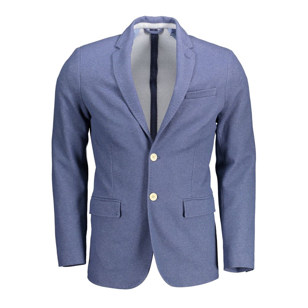 Gant Blue Cotton Jackets & Coat