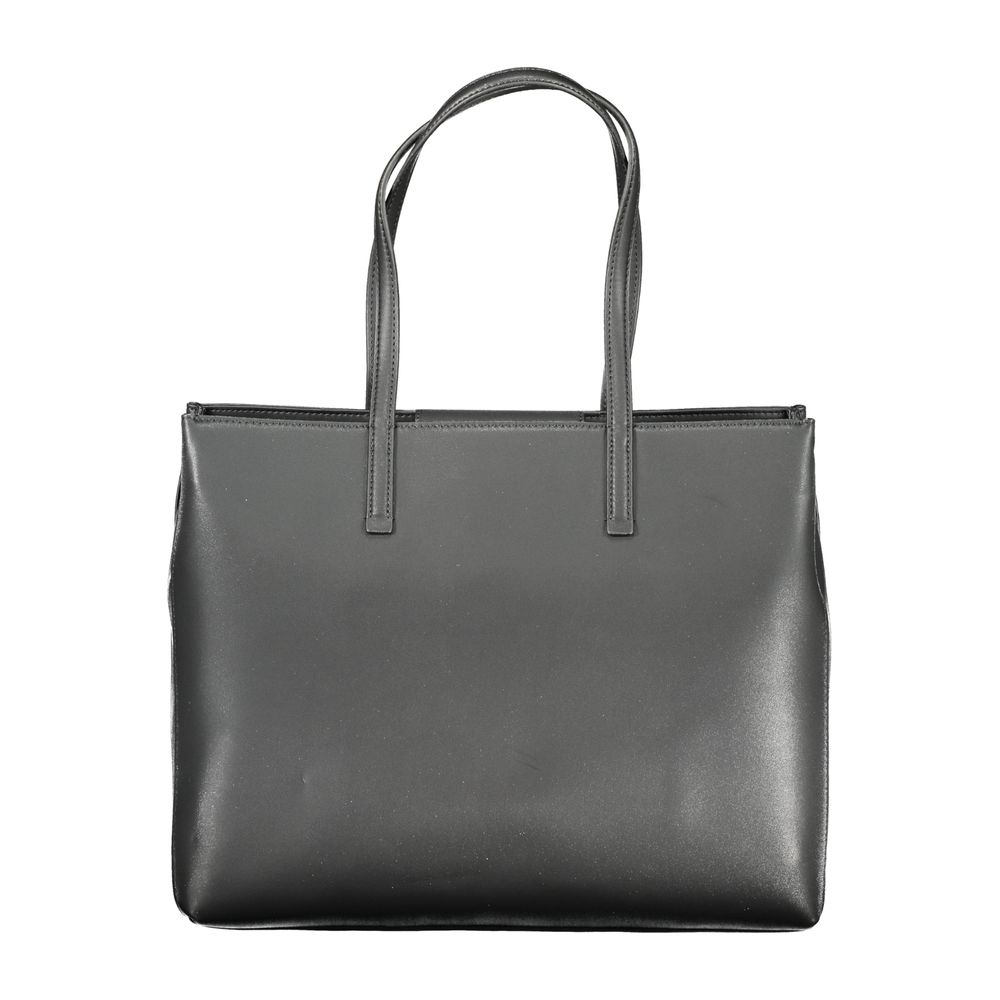 Alt Tag: Calvin Klein Black Polyester Women Handbag with dual straps and chic design