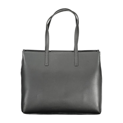 Alt Tag: Calvin Klein Black Polyester Women Handbag with dual straps and chic design