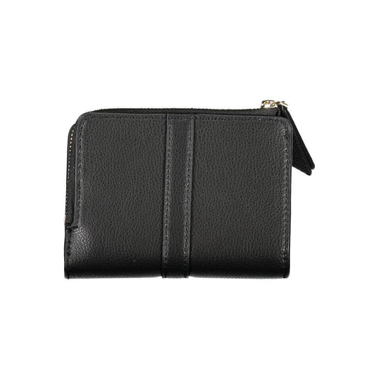 Tommy Hilfiger Sleek Black Zip Wallet with Coin Purse TO-27150