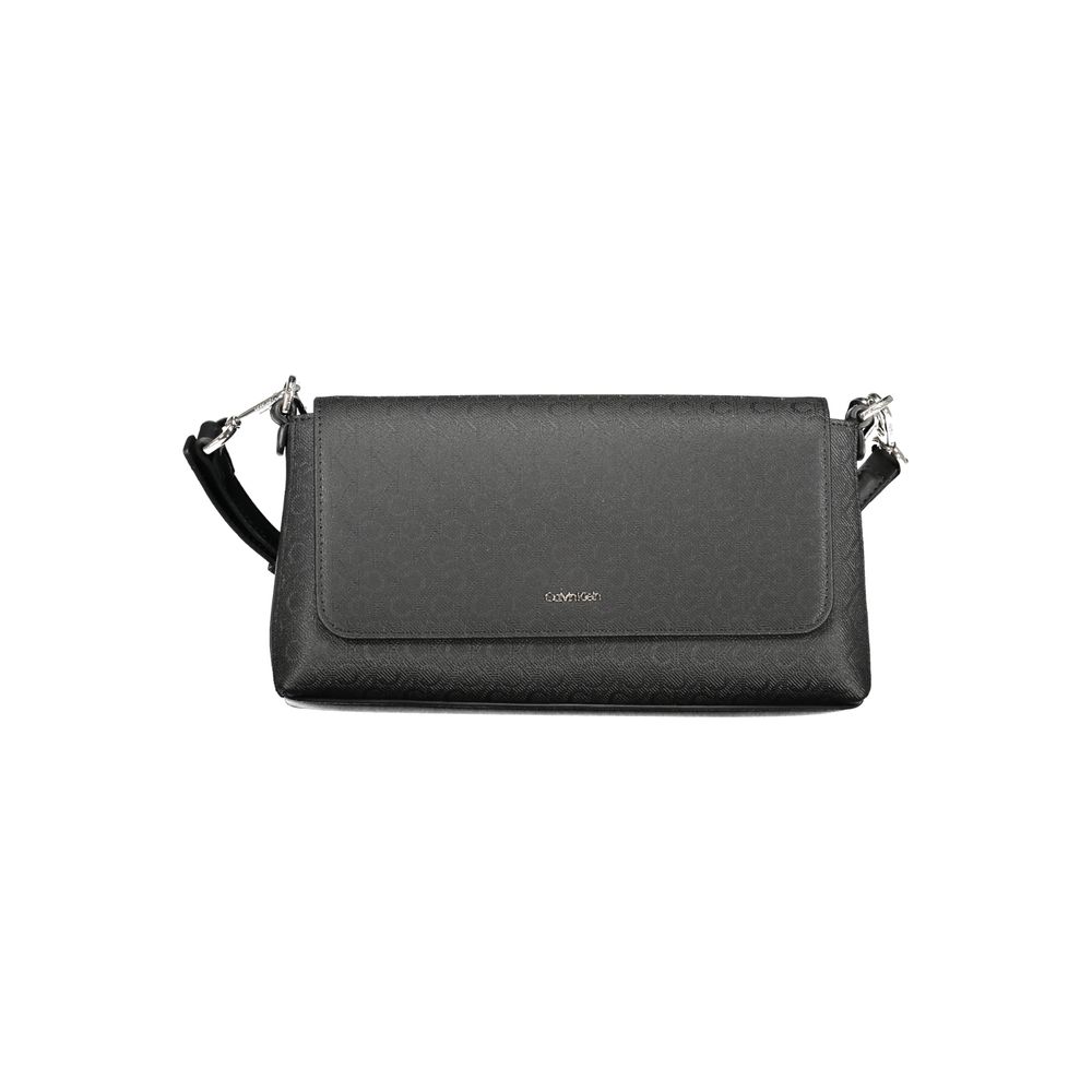 Calvin Klein Black Polyester Women Handbag with adjustable detachable strap