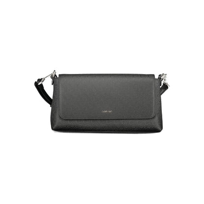 Calvin Klein Black Polyester Women Handbag with adjustable detachable strap
