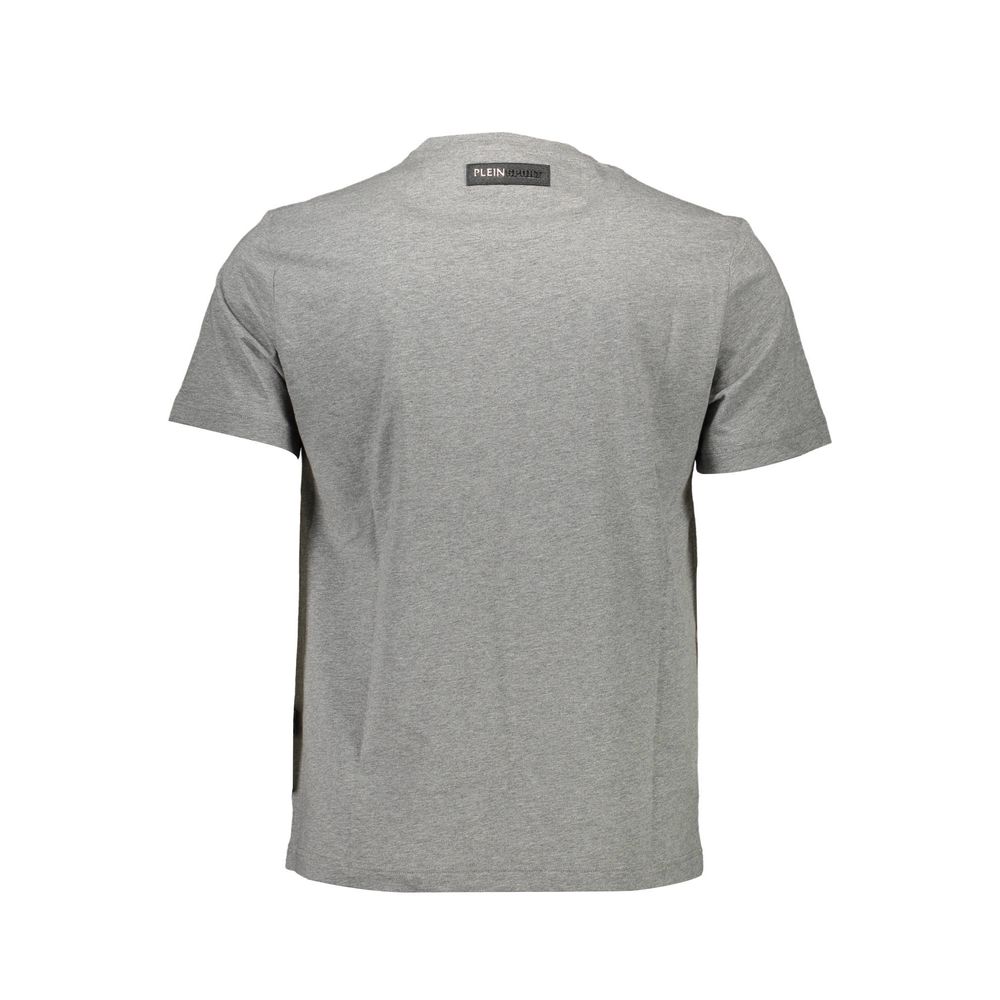 Back view of Plein Sport Brown Cotton Men T-Shirt with minimalist design showcasing brand logo.