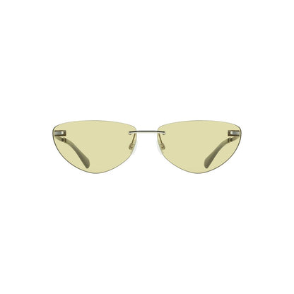 Calvin Klein Green Metal Women Sunglass with chic drop-shaped green lenses and iconic logo, perfect for fashion-forward style.
