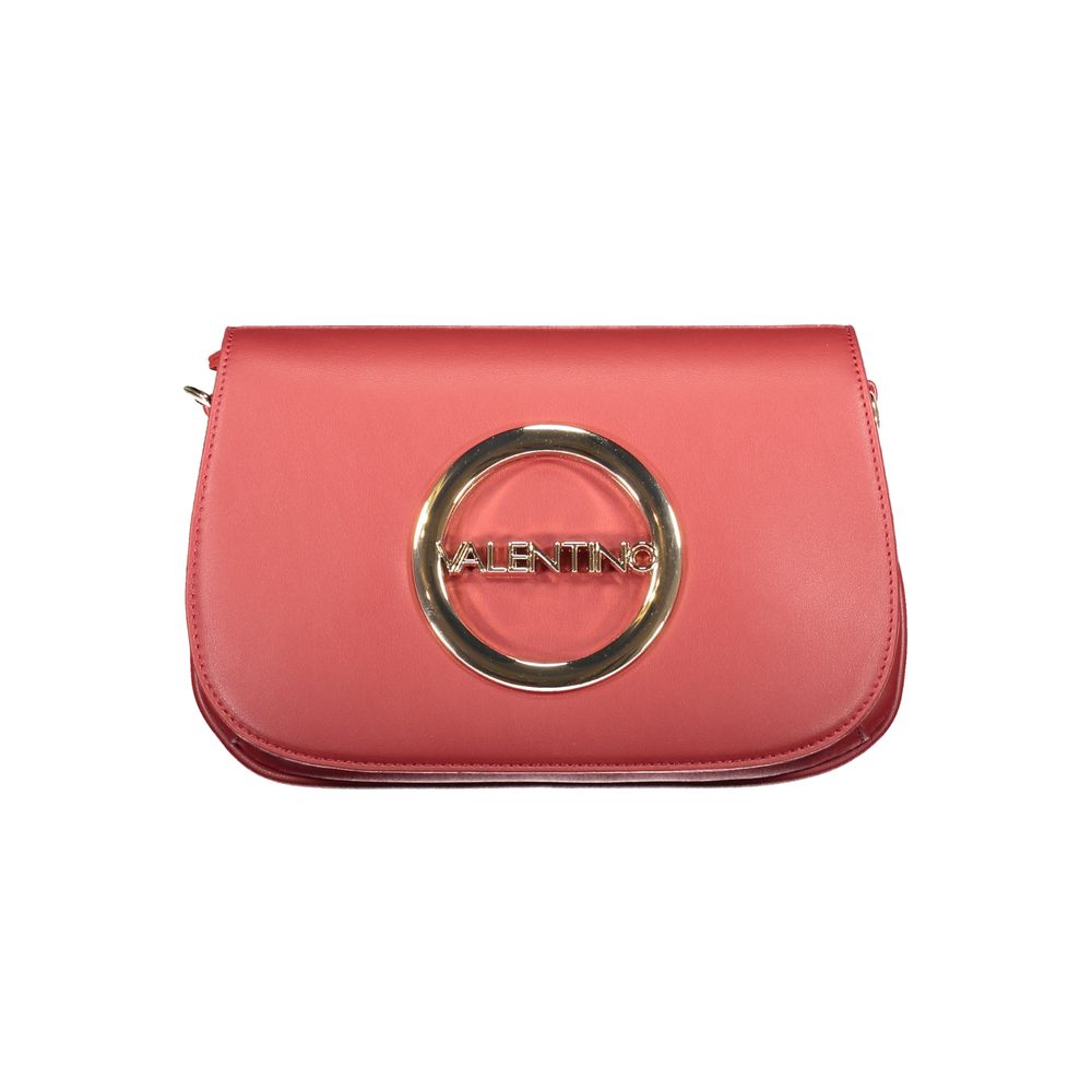 Mario Valentino Red Polyethylene Women Handbag with logo and removable strap, elegant accessory for modern style