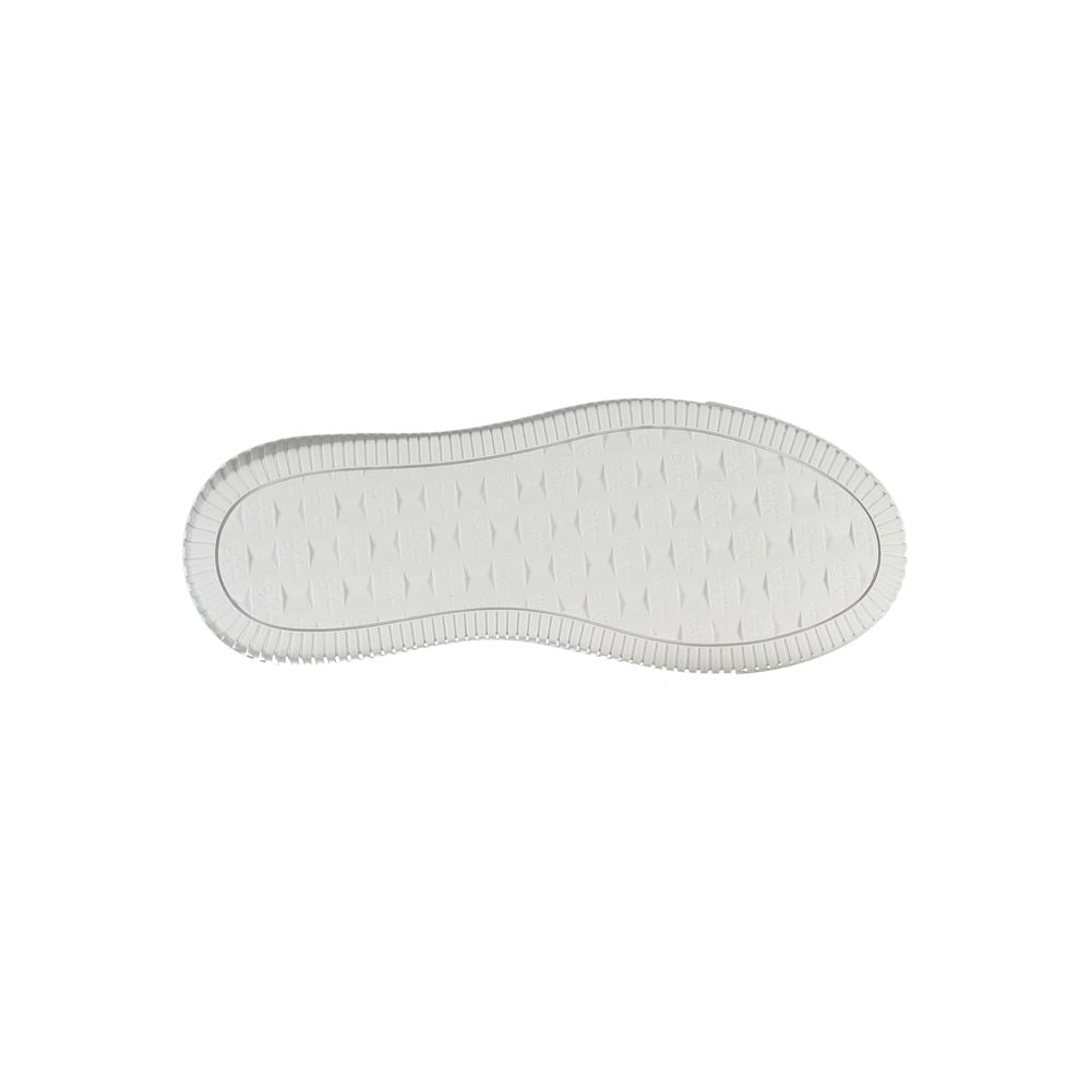 Sole view of Calvin Klein Black Polyester Women Sneaker with vibrant details and iconic logo, crafted for style and sustainability.