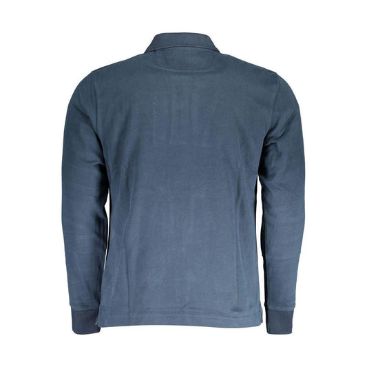 La Martina Blue Cotton Men Polo Shirt