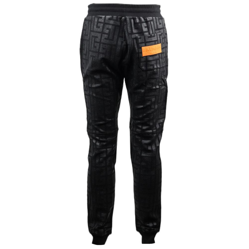 Balmain Black Cotton Men Jogging Pant