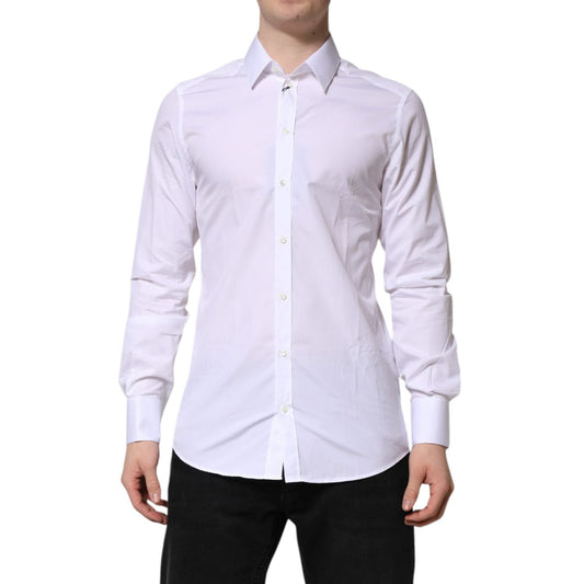 Dolce & Gabbana White GOLD Long Sleeves Dress Formal Shirt TSH906862-40